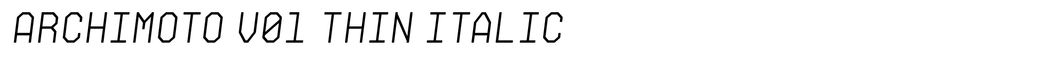 Archimoto V01 Thin Italic image